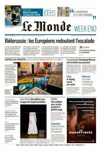 Le Monde du Samedi 13 Novembre 2021