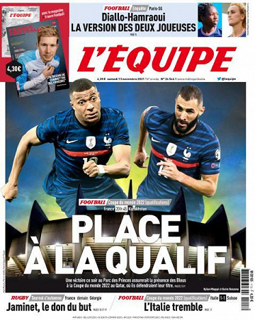 L’equipe du Samedi 13 Novembre 2021