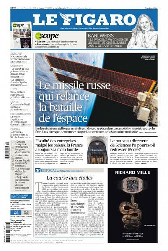 Le Figaro du Mercredi 17 Novembre 2021