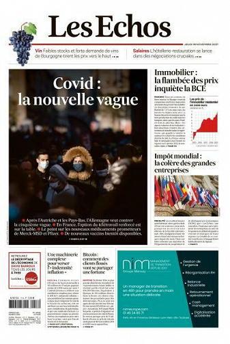 Les Echos du Jeudi 18 Novembre 2021