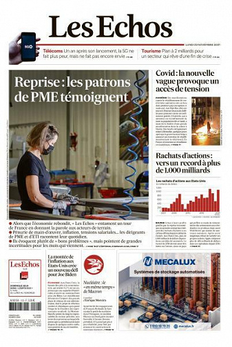 Les Echos du Lundi 22 Novembre 2021