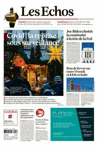 Les Echos du Mardi 23 Novembre 2021