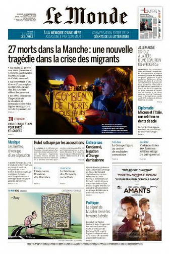 Le Monde du Vendredi 26 Novembre 2021