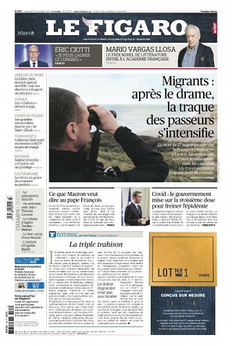 Le Figaro du Vendredi 26 Novembre 2021
