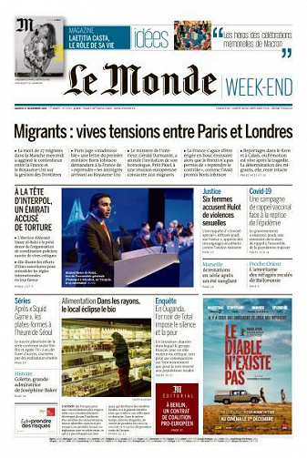 Le Monde du Samedi 27 Novembre 2021