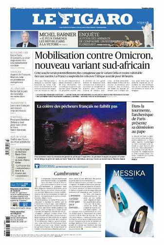 Le Figaro du Samedi 27 et Dimanche 28 Novembre 2021