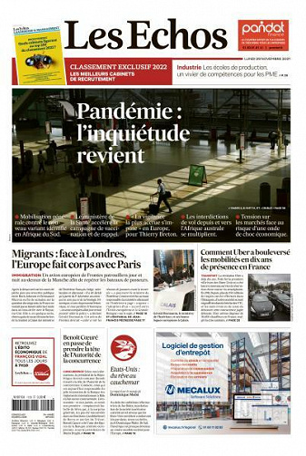 Les Echos du Lundi 29 Novembre 2021