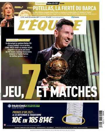 L’equipe du Mardi 30 Novembre 2021