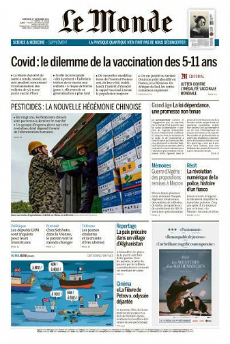 Le Monde du Mercredi 1er Décembre 2021