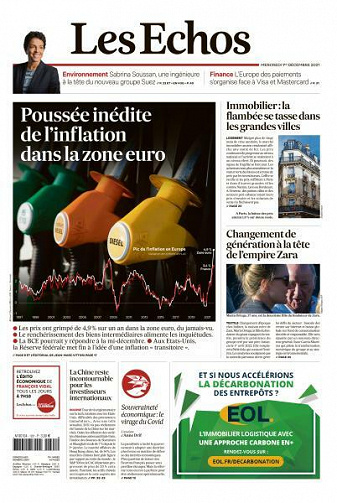 Les Echos du Mercredi 1er Décembre 2021