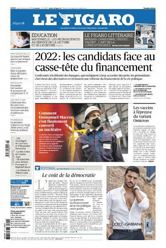 Le Figaro du Jeudi 2 Décembre 2021