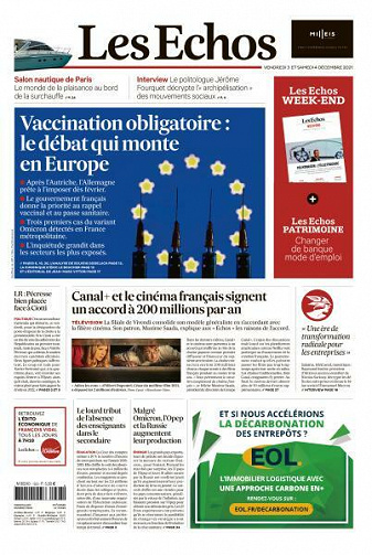 Les Echos du Vendredi 3 et Samedi 4 Décembre 2021