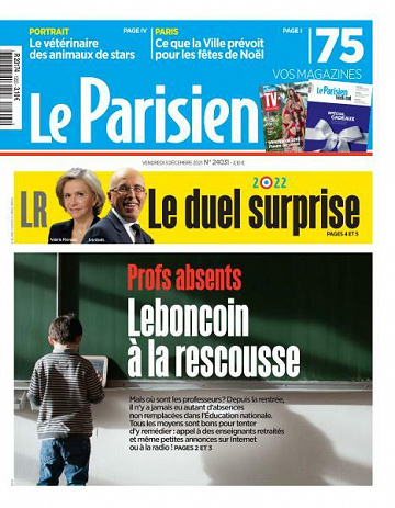 Le Parisien du Vendredi 3 Décembre 2021