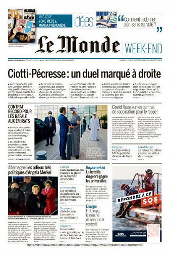 Le Monde du Samedi 4 Décembre 2021