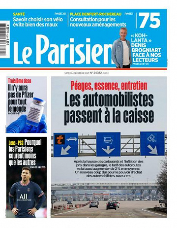 Le Parisien du Samedi 4 Décembre 2021