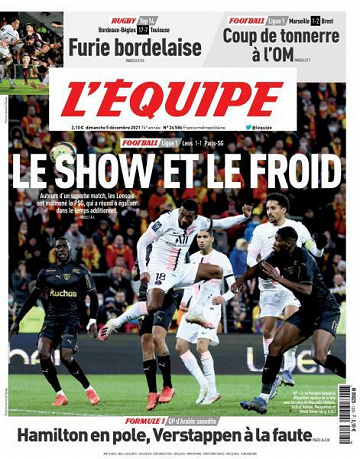 L’equipe du Dimanche 5 Décembre 2021