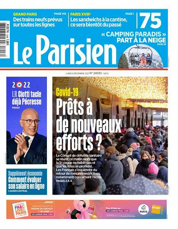 Le Parisien du Lundi 6 Décembre 2021