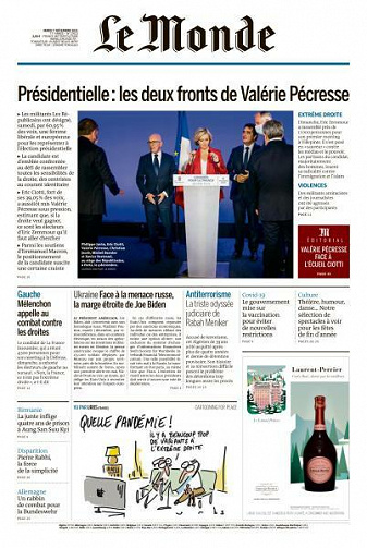 Le Monde du Mardi 7 Décembre 2021