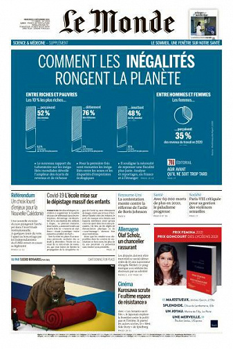 Le Monde du Mercredi 8 Décembre 2021