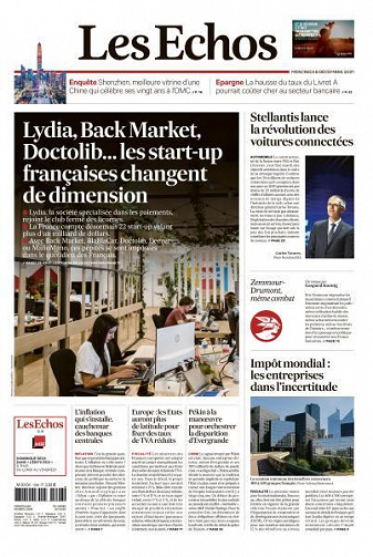 Les Echos du Mercredi 8 Décembre 2021