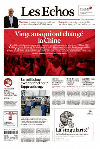 Les Echos du Jeudi 9 Décembre 2021