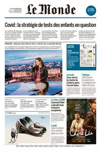Le Monde du Vendredi 10 Décembre 2021