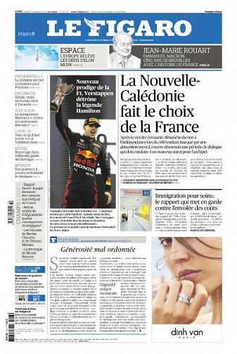 Le Figaro du Lundi 13 Décembre 2021