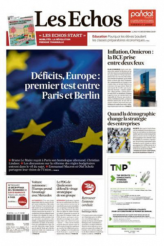 Les Echos du Lundi 13 Décembre 2021