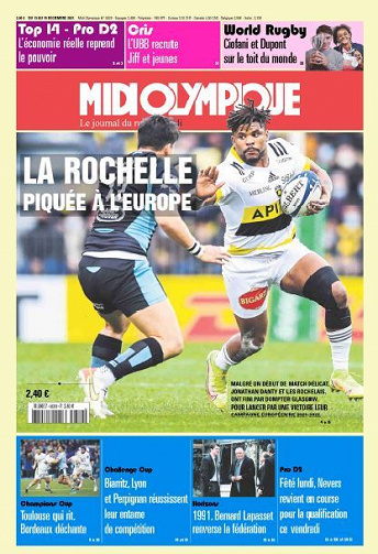 Midi Olympique rouge du lundi 13 décembre 2021
