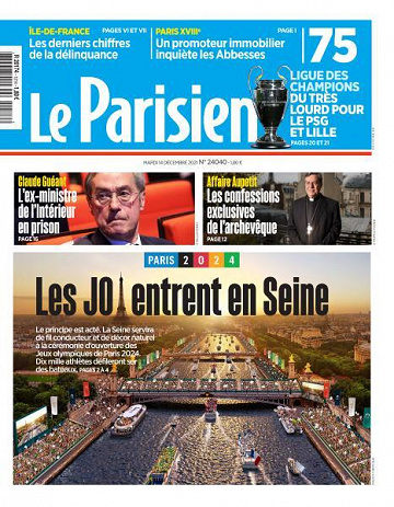 Le Parisien du Mardi 14 Décembre 2021