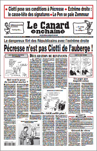 Le Canard enchaîné - 08 Decembre 2021