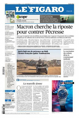 Le Figaro du Mercredi 15 Décembre 2021