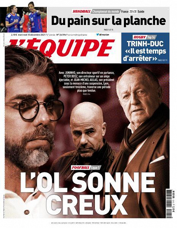 L’equipe du Mercredi 15 Décembre 2021