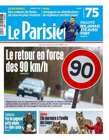 Le Parisien du Mercredi 15 Décembre 2021