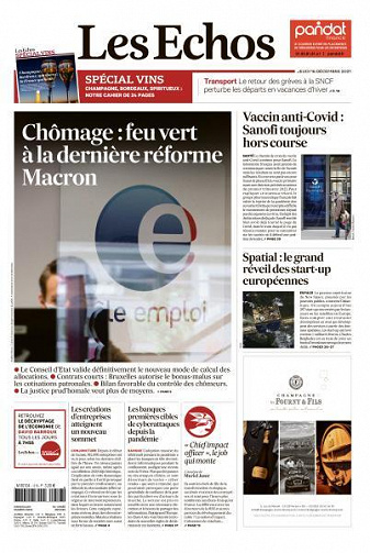 Les Echos du Jeudi 16 Décembre 2021