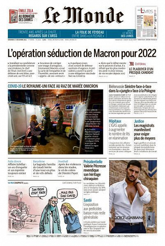 Le Monde du Vendredi 17 Décembre 2021