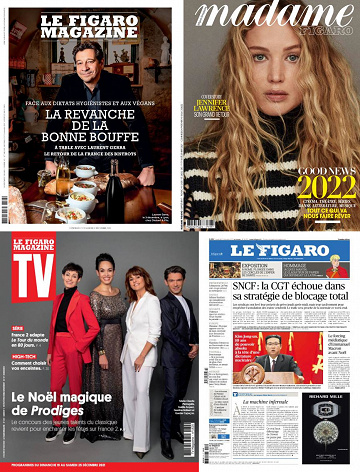Pack Le Figaro et ses 3 suppléments - Vendredi 17 Décembre 2021
