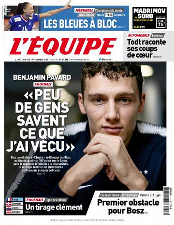 L’equipe du Vendredi 17 Décembre 2021