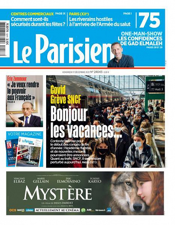 Le Parisien du Vendredi 17 Décembre 2021