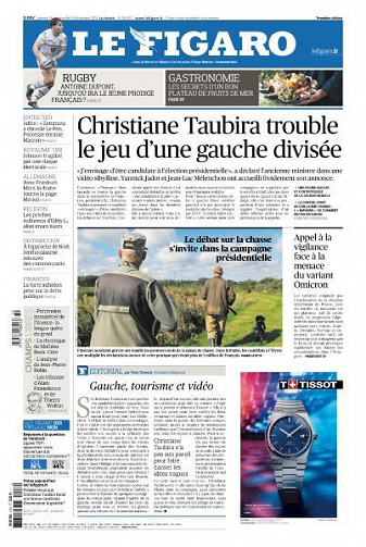 Le Figaro du Samedi 18 et Dimanche 19 Décembre 2021