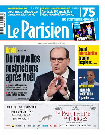 Le Parisien du Samedi 18 Décembre 2021