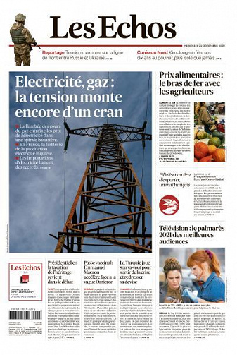 Les Echos du Mercredi 22 Décembre 2021
