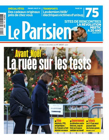 Le Parisien du Mercredi 22 Décembre 2021