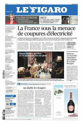 Le Figaro du Jeudi 23 Décembre 2021