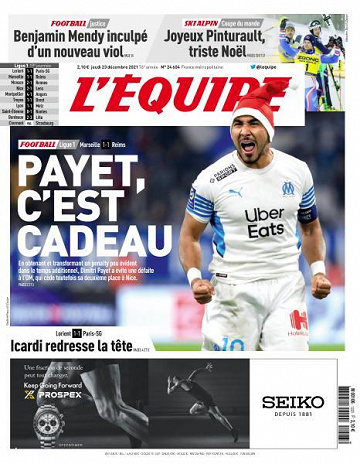 L’equipe du Jeudi 23 Décembre 2021