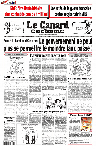 Le Canard enchaîné - 22 Decembre 2021