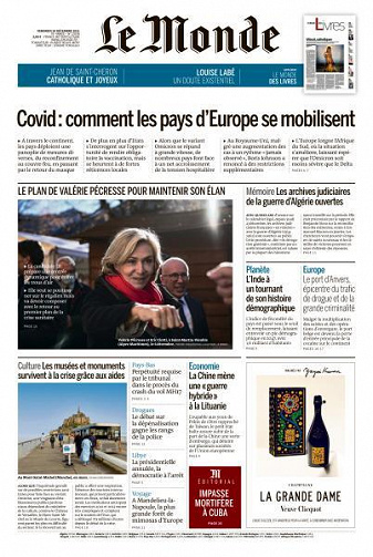 Le Monde du Vendredi 24 Décembre 2021
