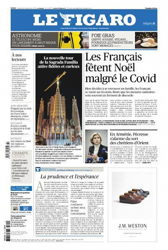 Le Figaro du Vendredi 24 Décembre 2021