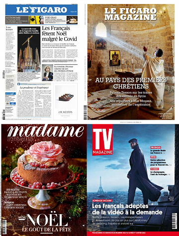 Pack Le Figaro et ses 3 suppléments - Vendredi 24 Décembre 2021