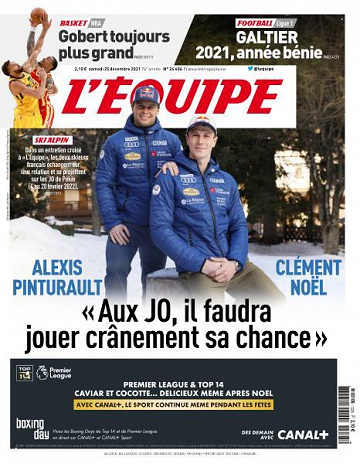 L’equipe du Samedi 25 Décembre 2021